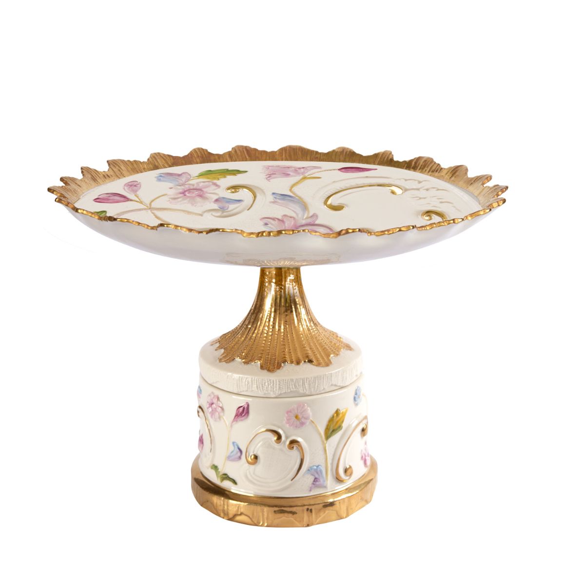 Taormina Multicolor &amp; Gold Cake Stand 