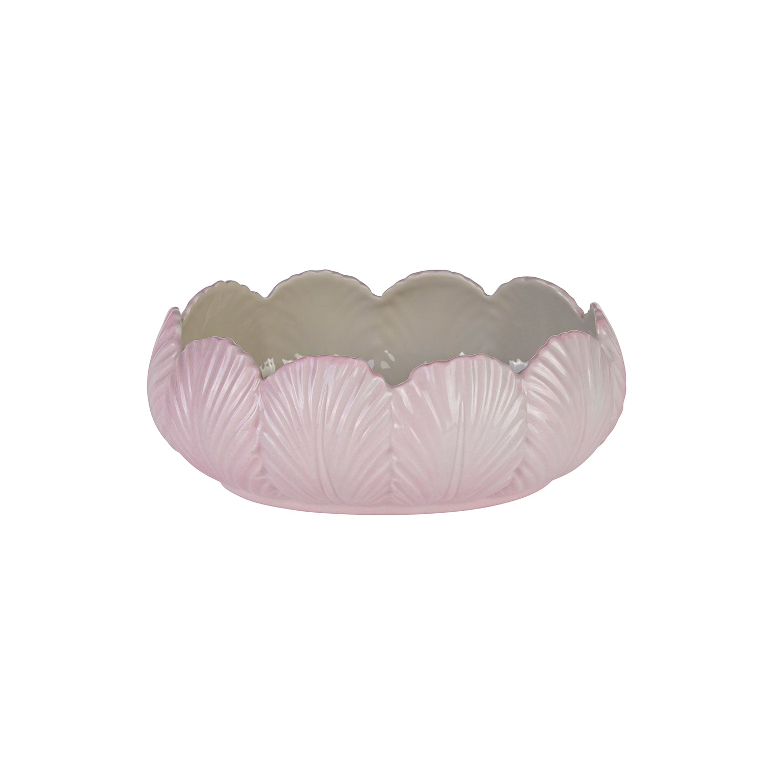 Tulip Small Serving Bowl - Pink & White