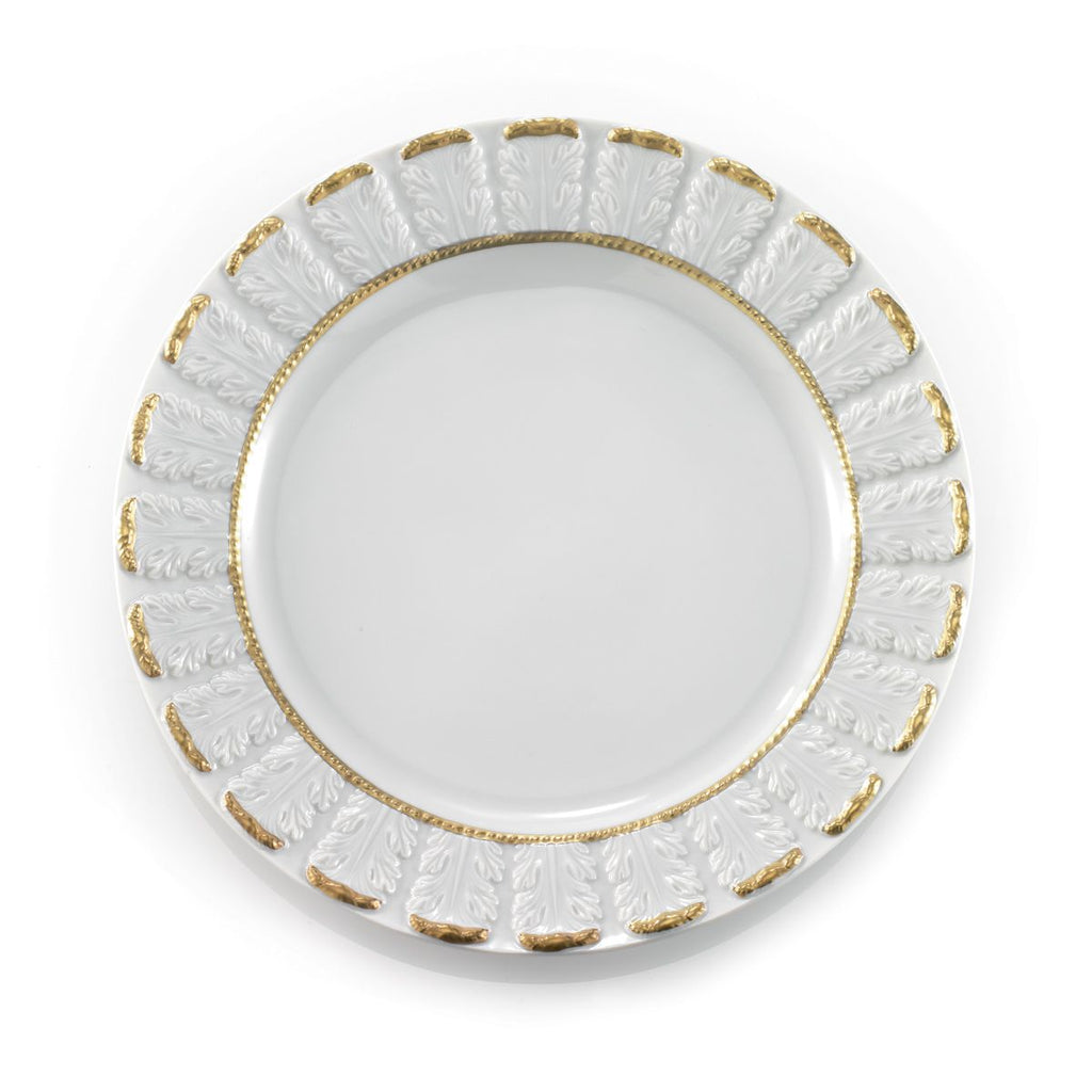 Queen Elizabeth White & Gold Dinner Plate