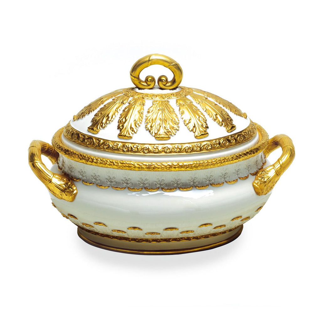 Queen Elizabeth White & Gold Large Soup Tureen