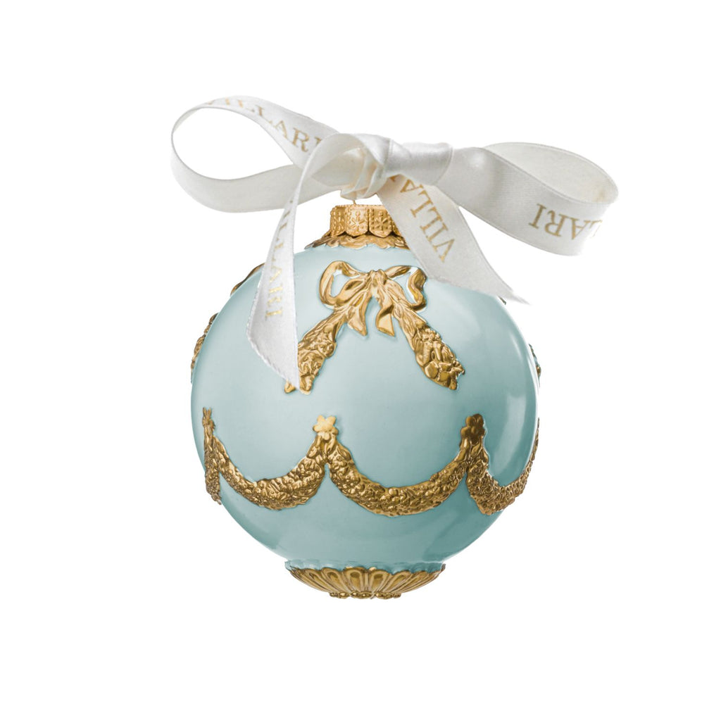 Imperial Christmas Bauble  - Aquamarine & Gold