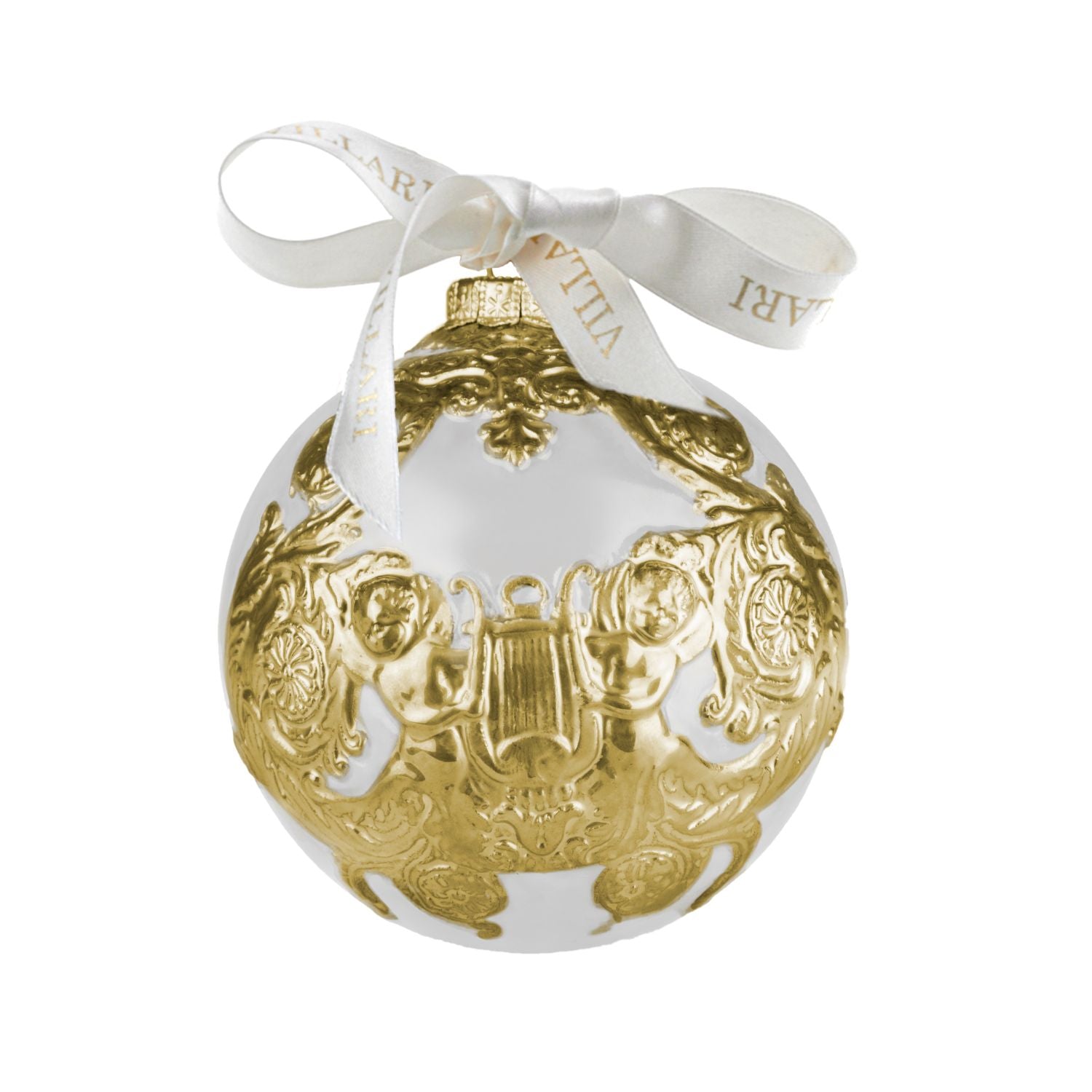 Angels Christmas Bauble - White & Gold