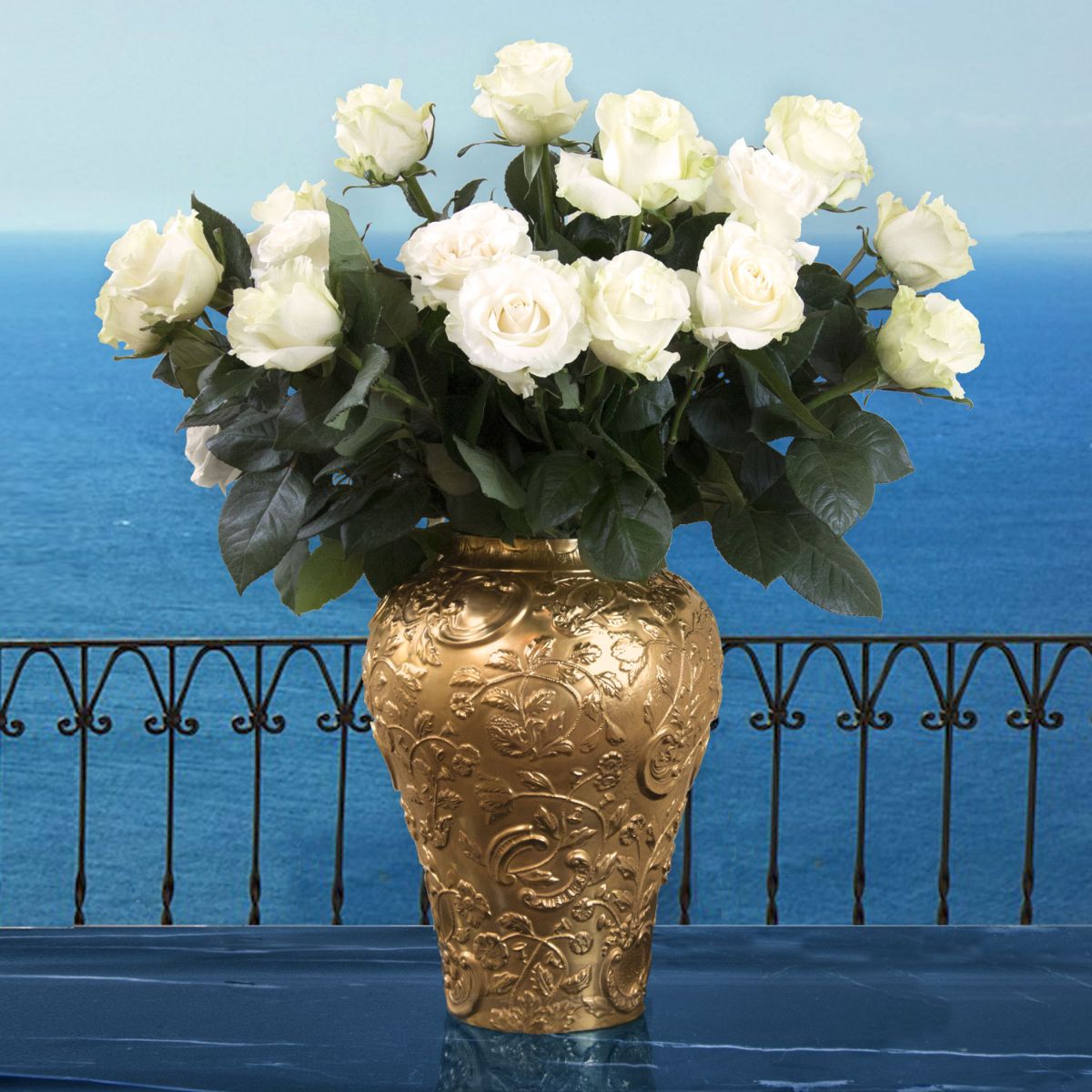 Taormina Large Vase - Gold