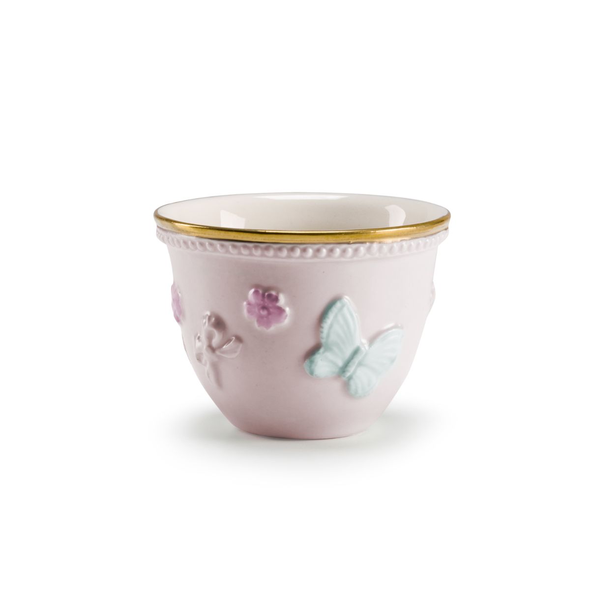 Butterfly Pastel Pink Arabic Coffee Cup 