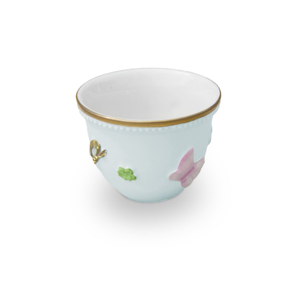 Butterfly Aquamarine Arabic Coffee Cup