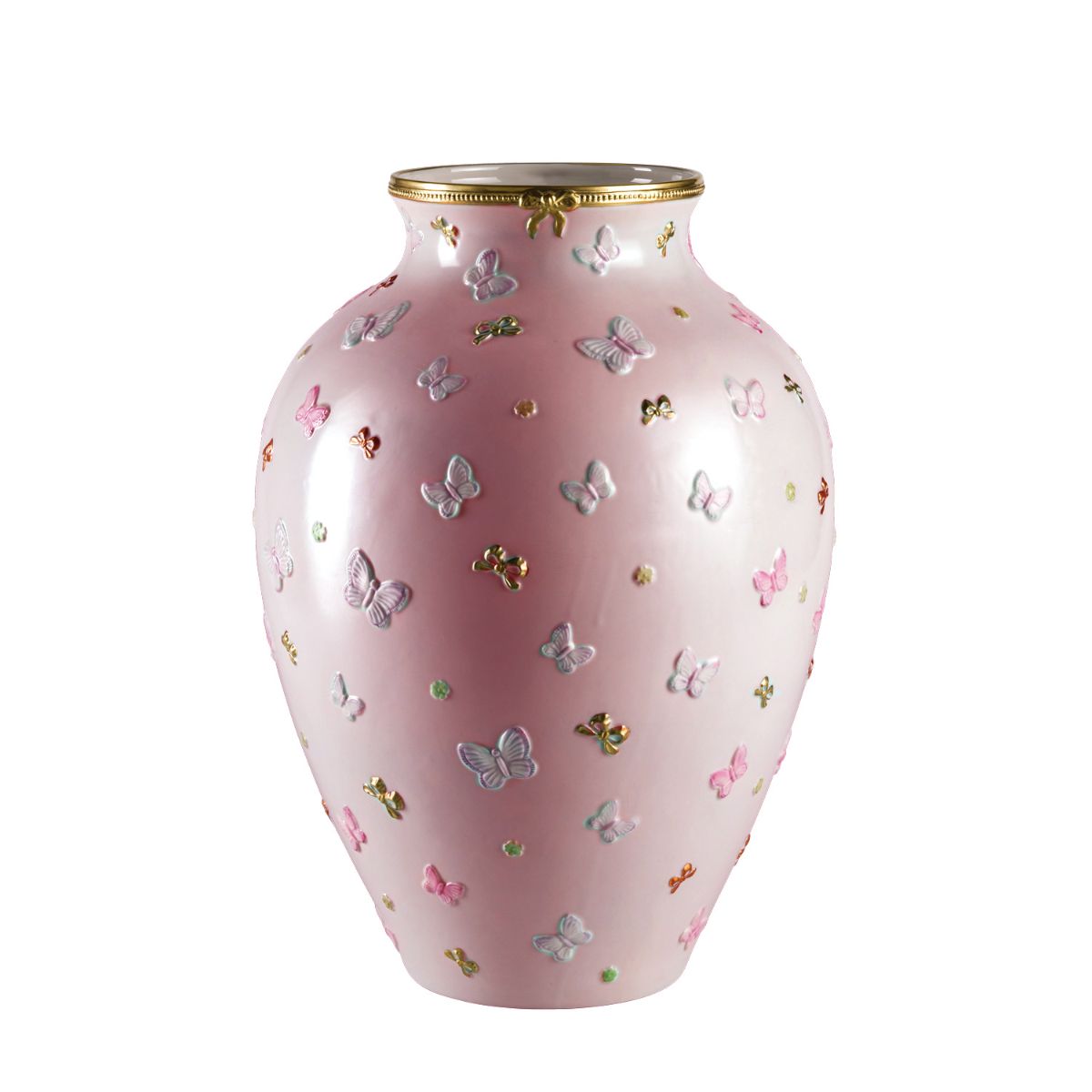 Butterfly Large Vase - Pink 