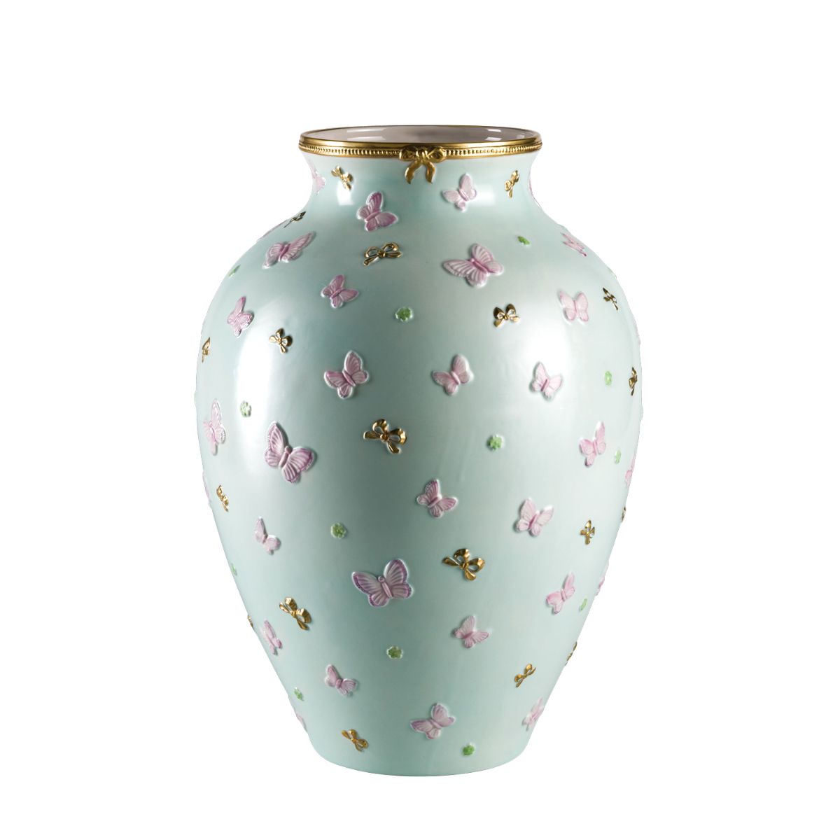 Butterfly Large Vase - Aquamarine