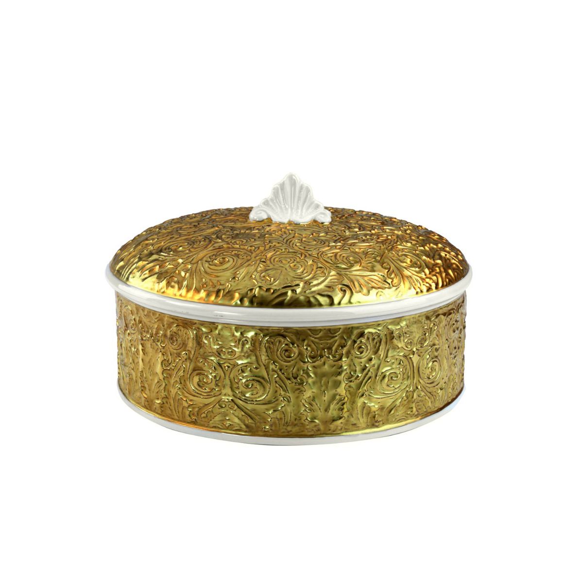 Amour Oval Trinket Box - Gold 