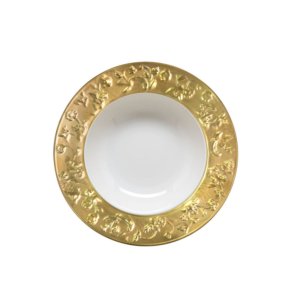 Taormina Gold Rim Soup Plate