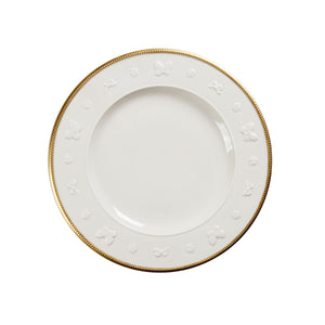 Butterfly White & Gold Dinner Plate