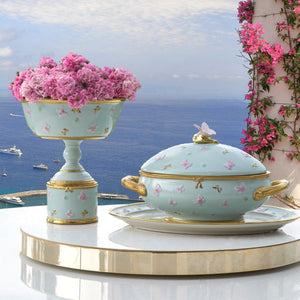 Butterfly Aquamarine Soup Tureen