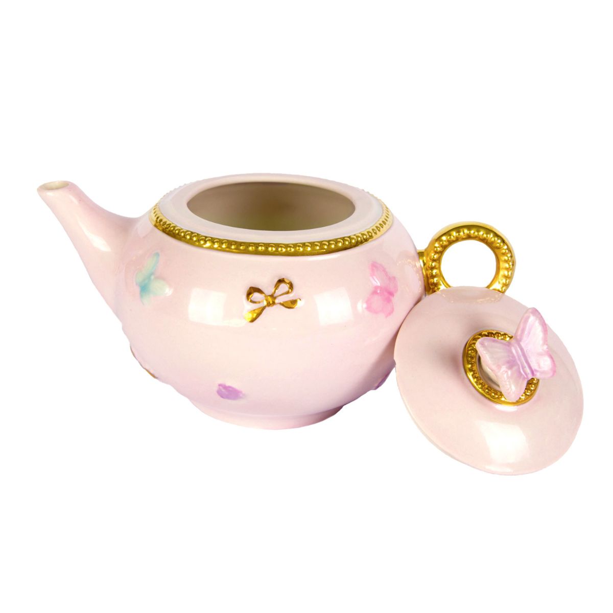 Butterfly Pastel Pink Kung Fu Teapot