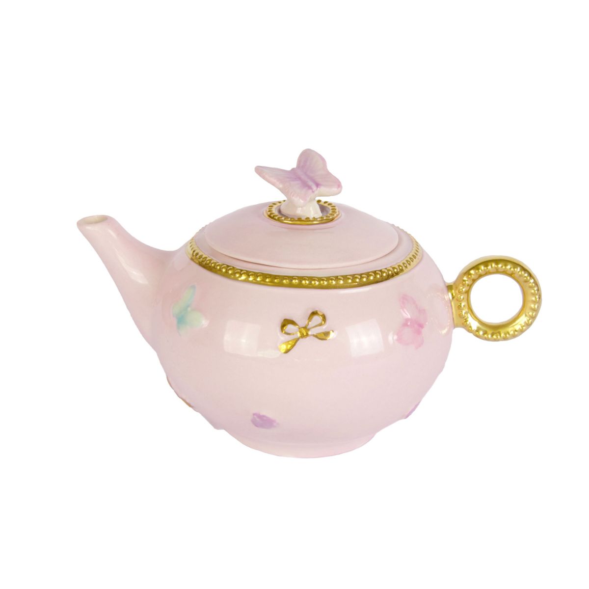 Butterfly Pastel Pink Kung Fu Teapot 