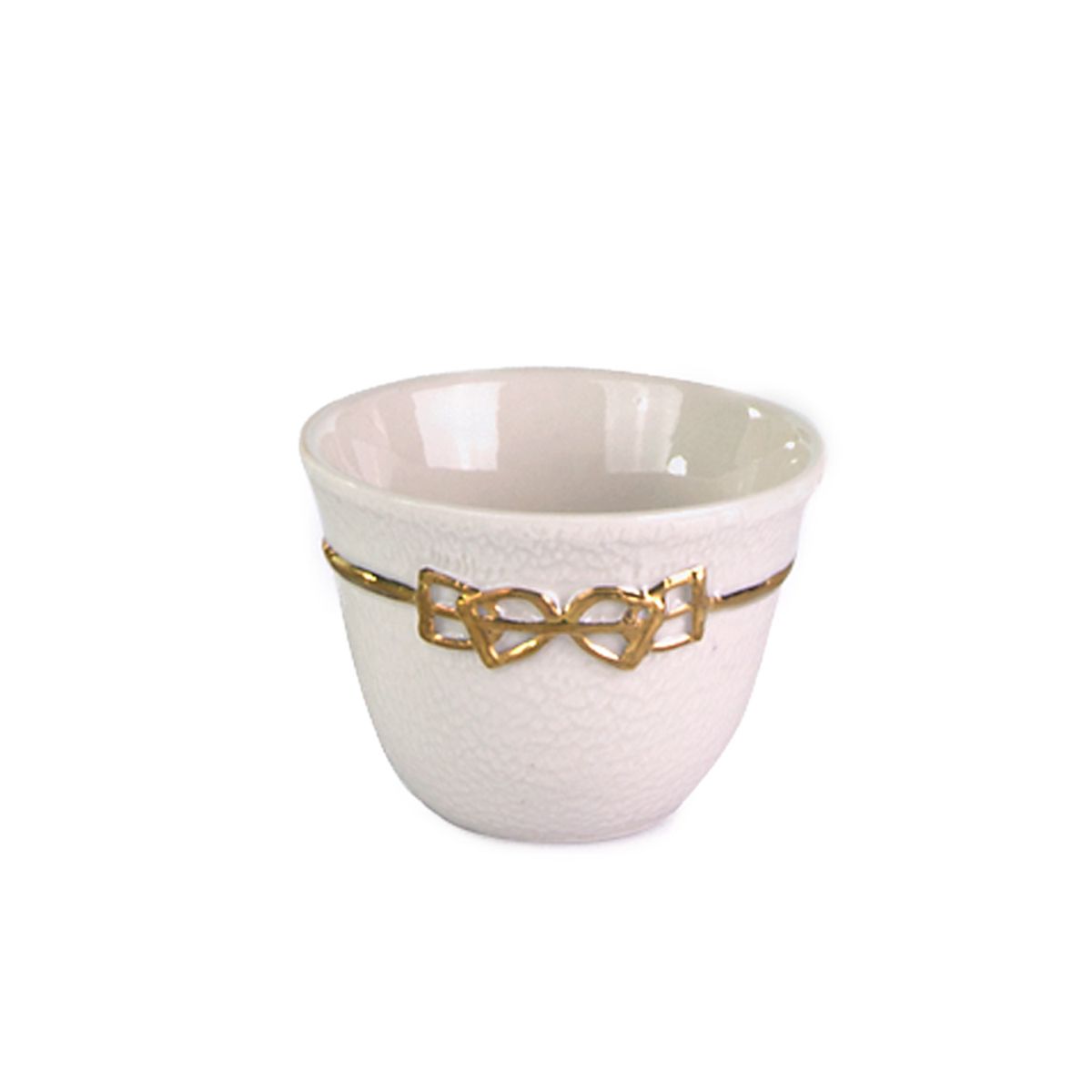 Dressage White &amp; Gold Arabic Coffee Cup 