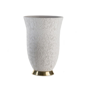 Amour Large Vase - White & Gold