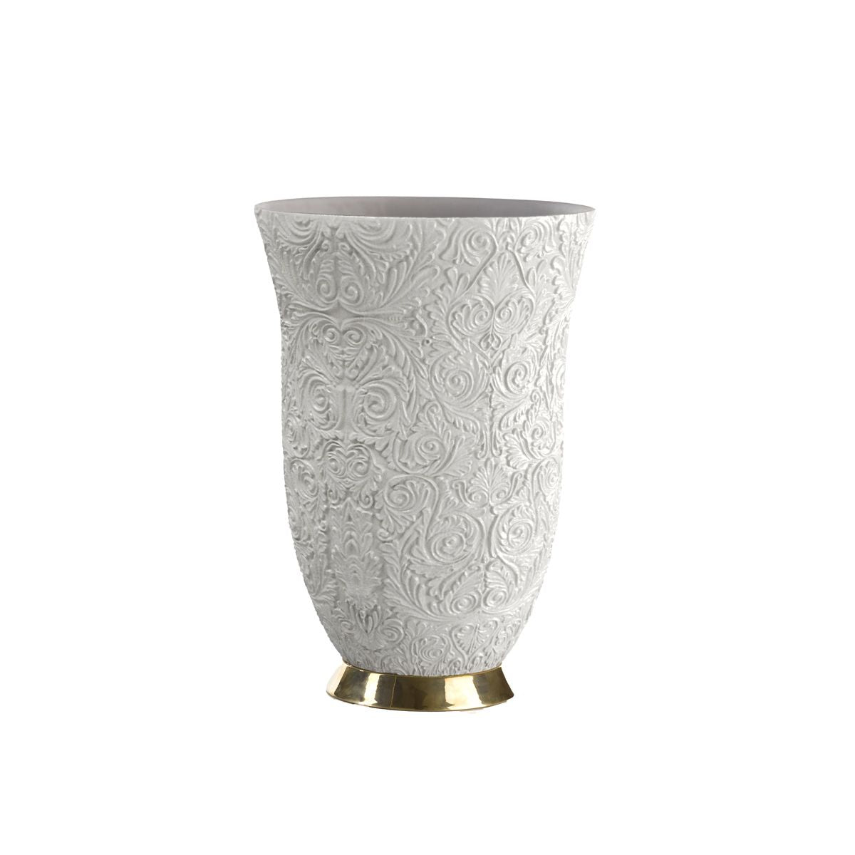 Amour Small Vase - White &amp; Gold 