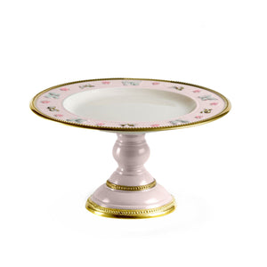 Butterfly Pastel Pink Small Footed Cake Stand