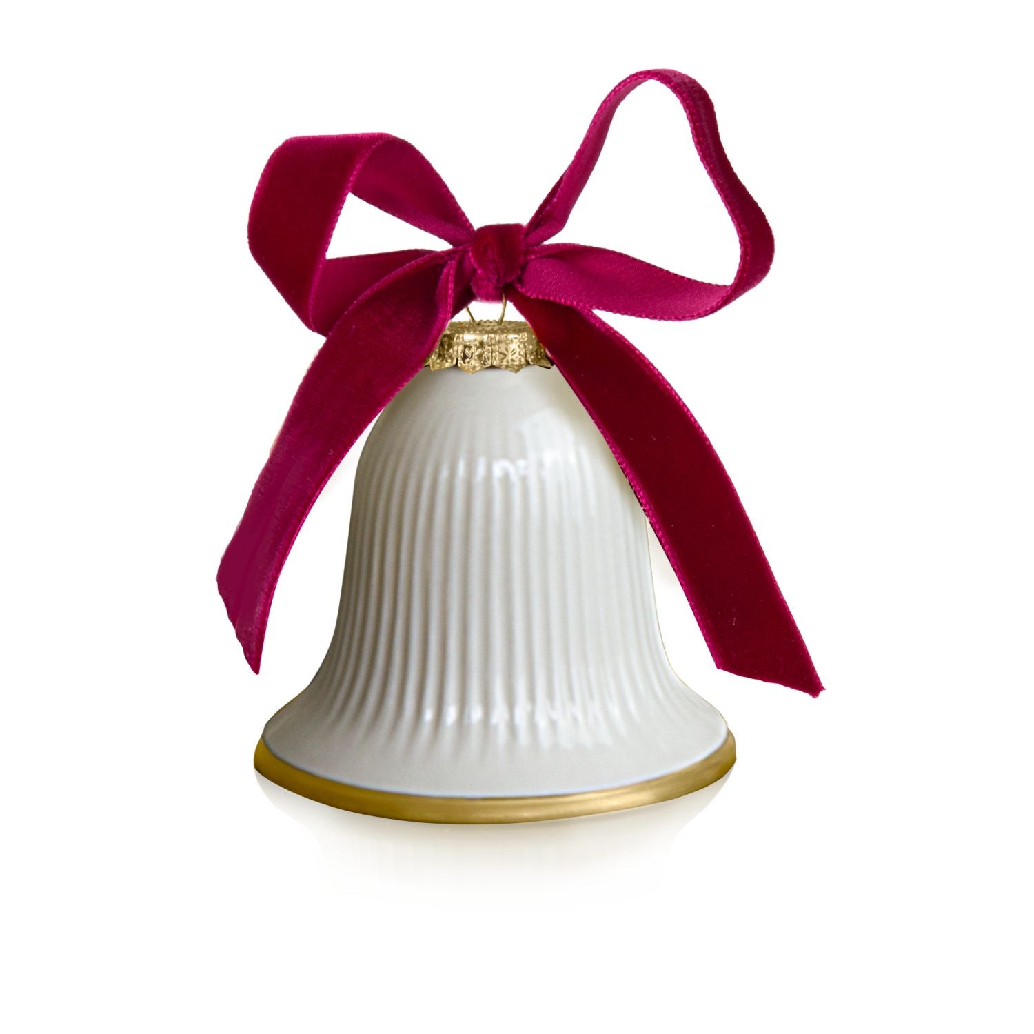 Bell Hanging Decoration - White & Gold