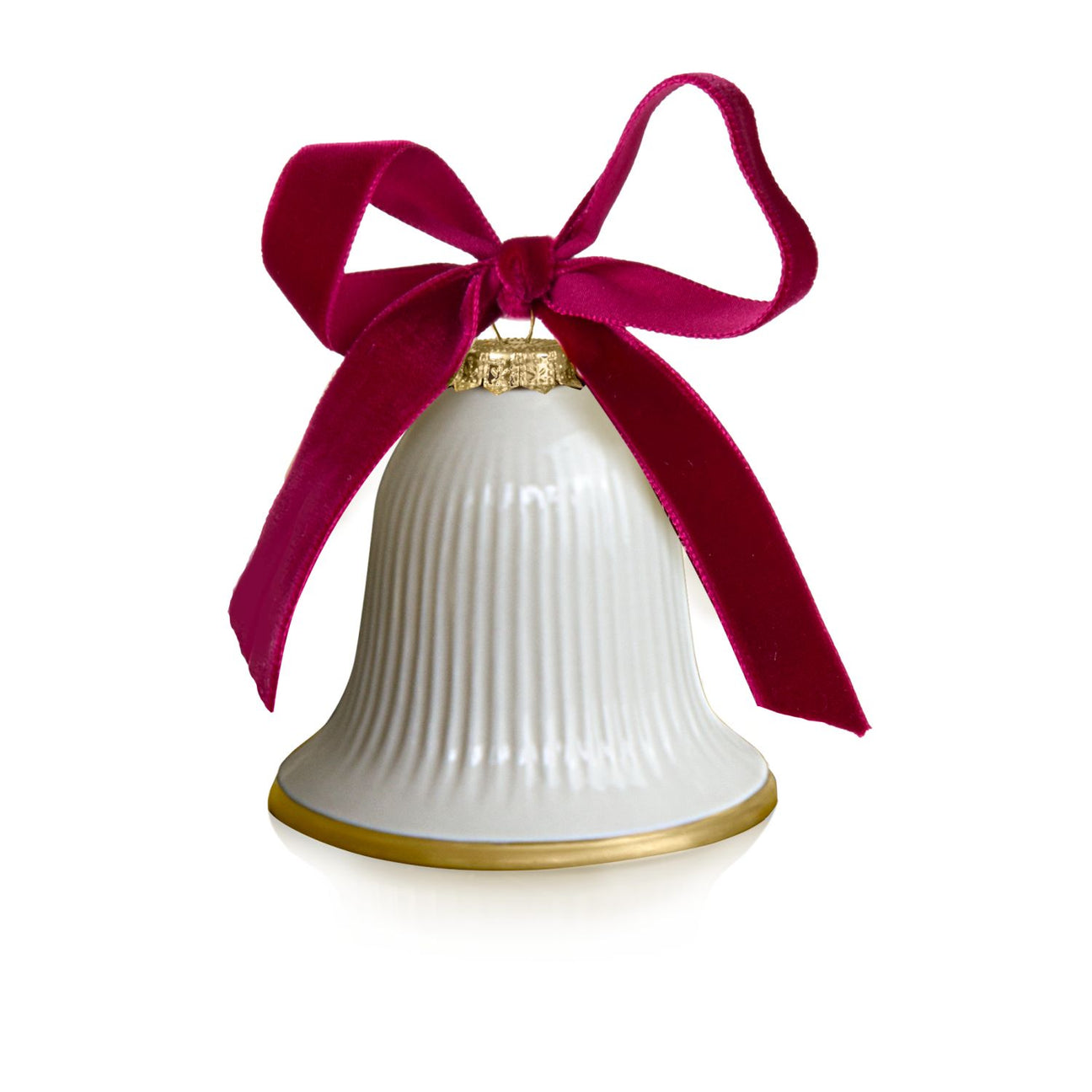 Bell Hanging Decoration - White &amp; Gold 