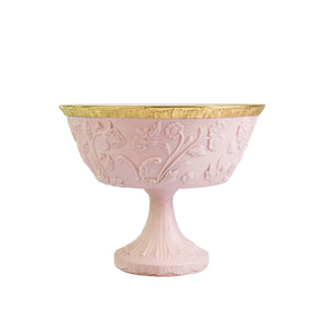 Taormina Pink & Gold Footed Fruit Bowl