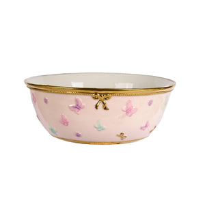 Butterfly Pastel Pink Fruit Bowl