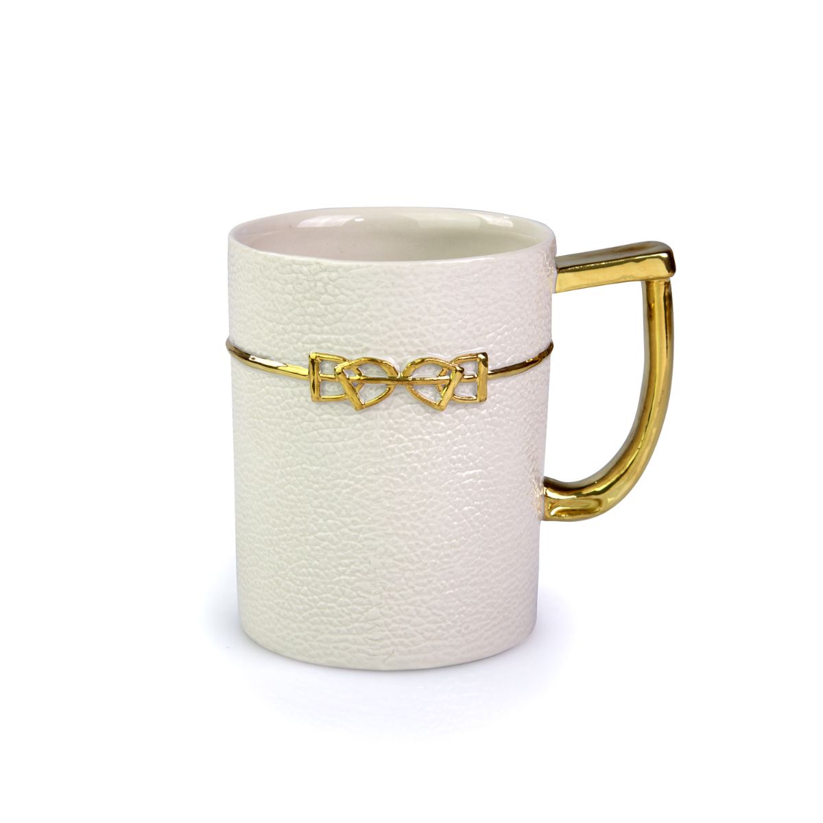 Dressage White &amp; Gold Mug 