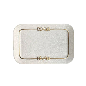 Dressage White & Gold Tray