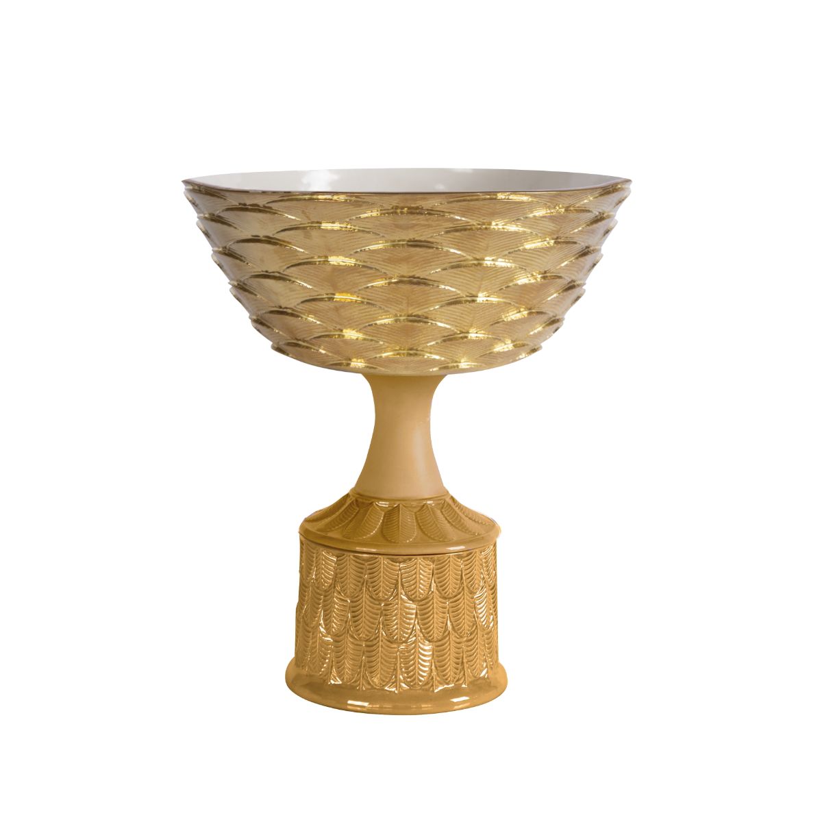 Peacock Gold Footed Fruit Bowl 