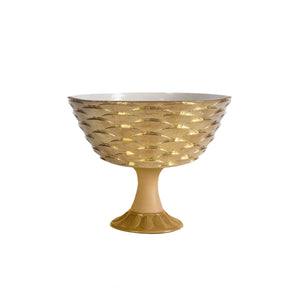 Peacock Gold Footed Fruit Bowl