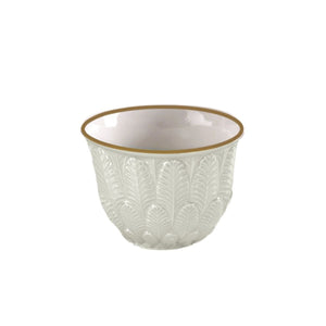 Peacock White & Gold Arabic Coffee Cup