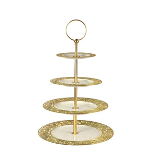 Taormina Gold 4 Tier Cake Stand