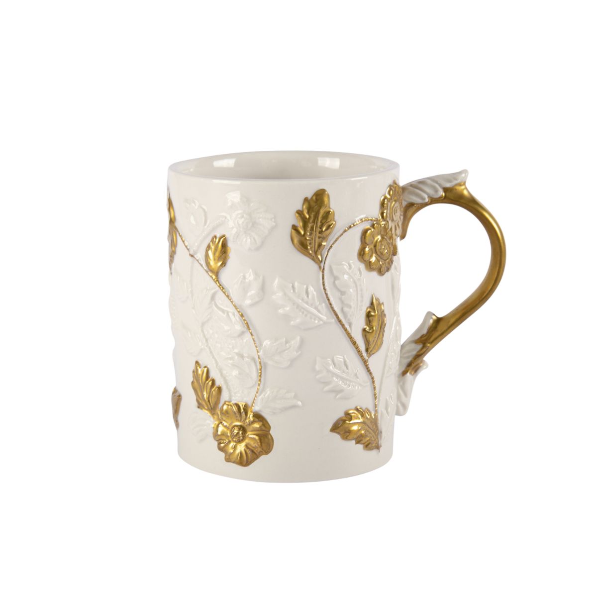 Taormina White &amp; Gold Mug 
