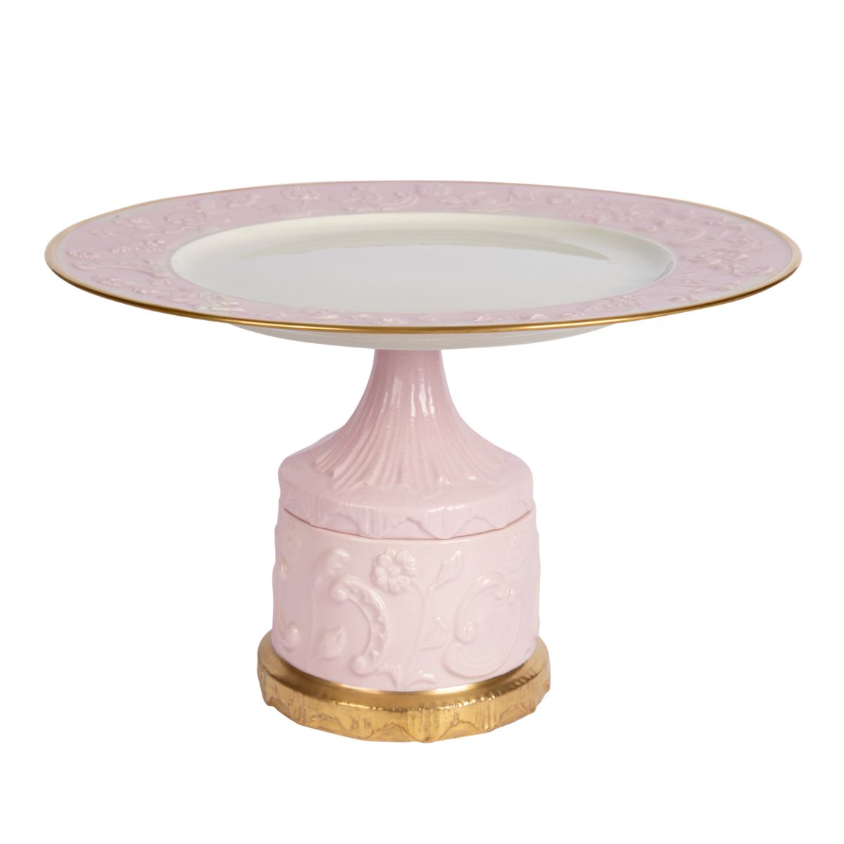 Taormina Pink &amp; Gold Large Cake Stand 