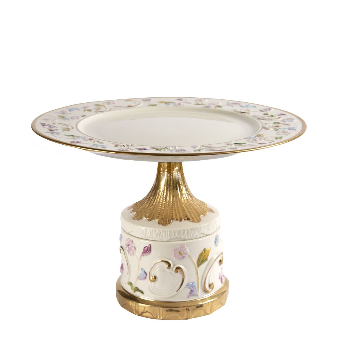 Taormina Multicolor & Gold Medium Cake Stand