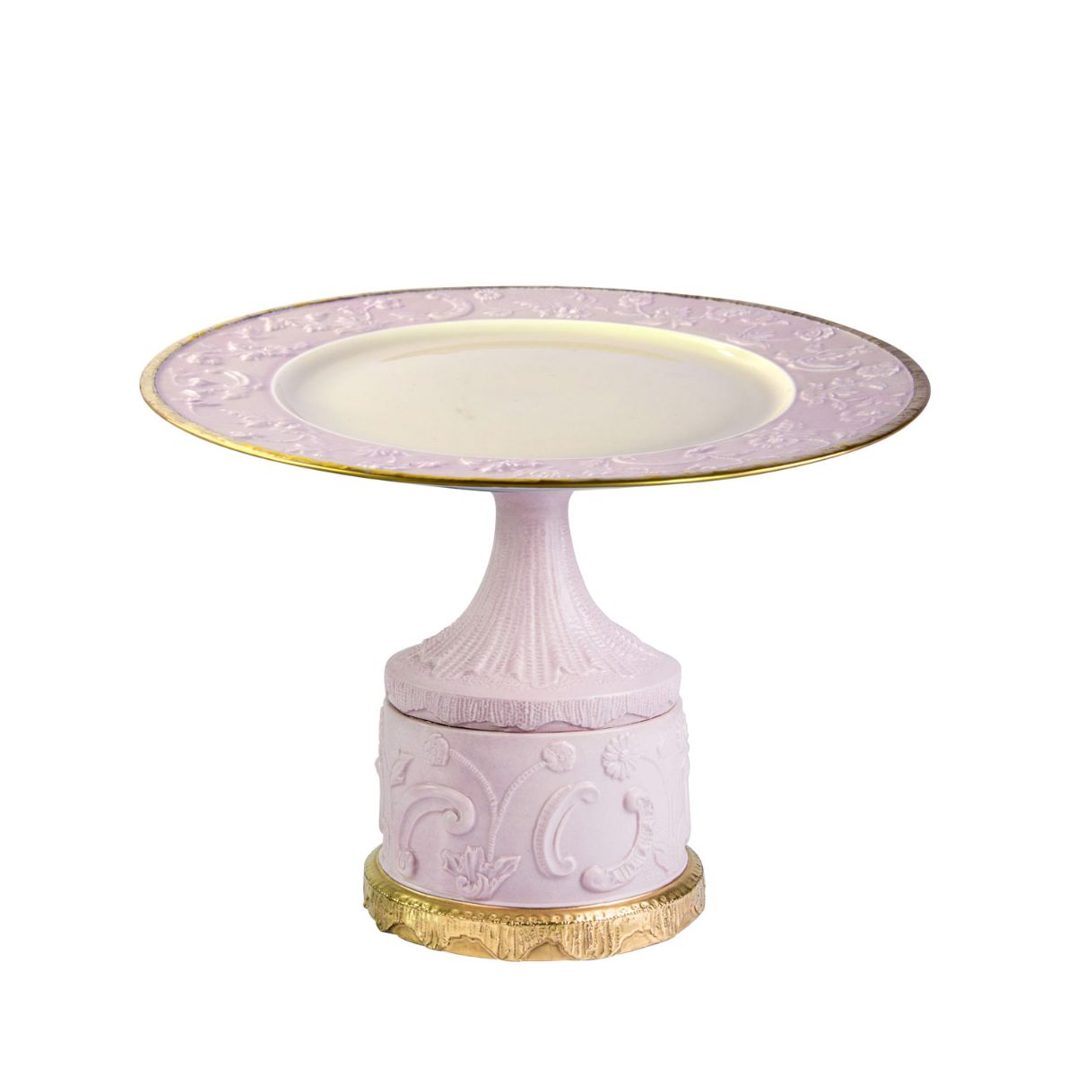 Taormina Pink &amp; Gold Medium Cake Stand 