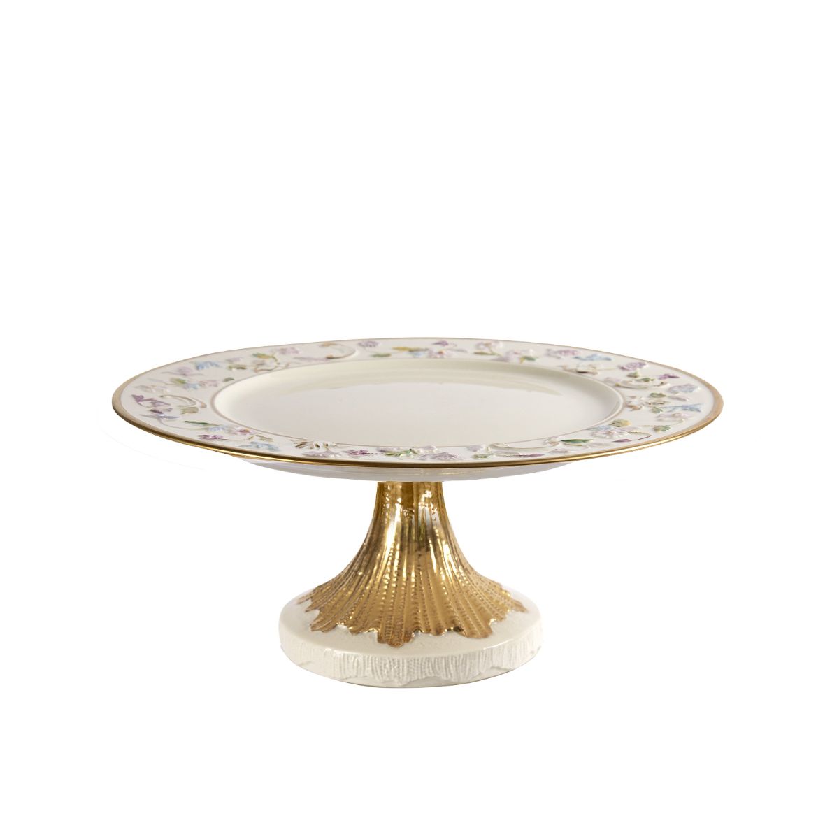 Taormina Multicolor &amp; Gold Small Cake Stand 