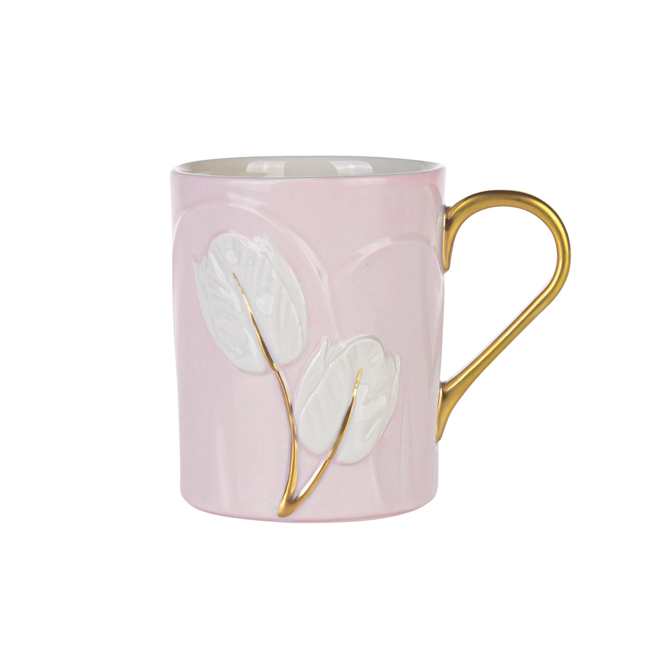 Tulip Mug - Pink &amp; White 