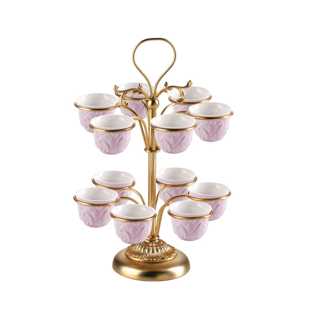 Taormina Pink & Gold Arabic Coffee Cup Holder