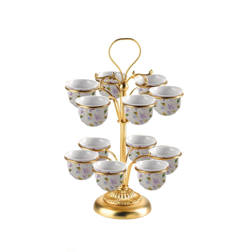Taormina Multicolor & Gold Arabic Coffee Cup Holder