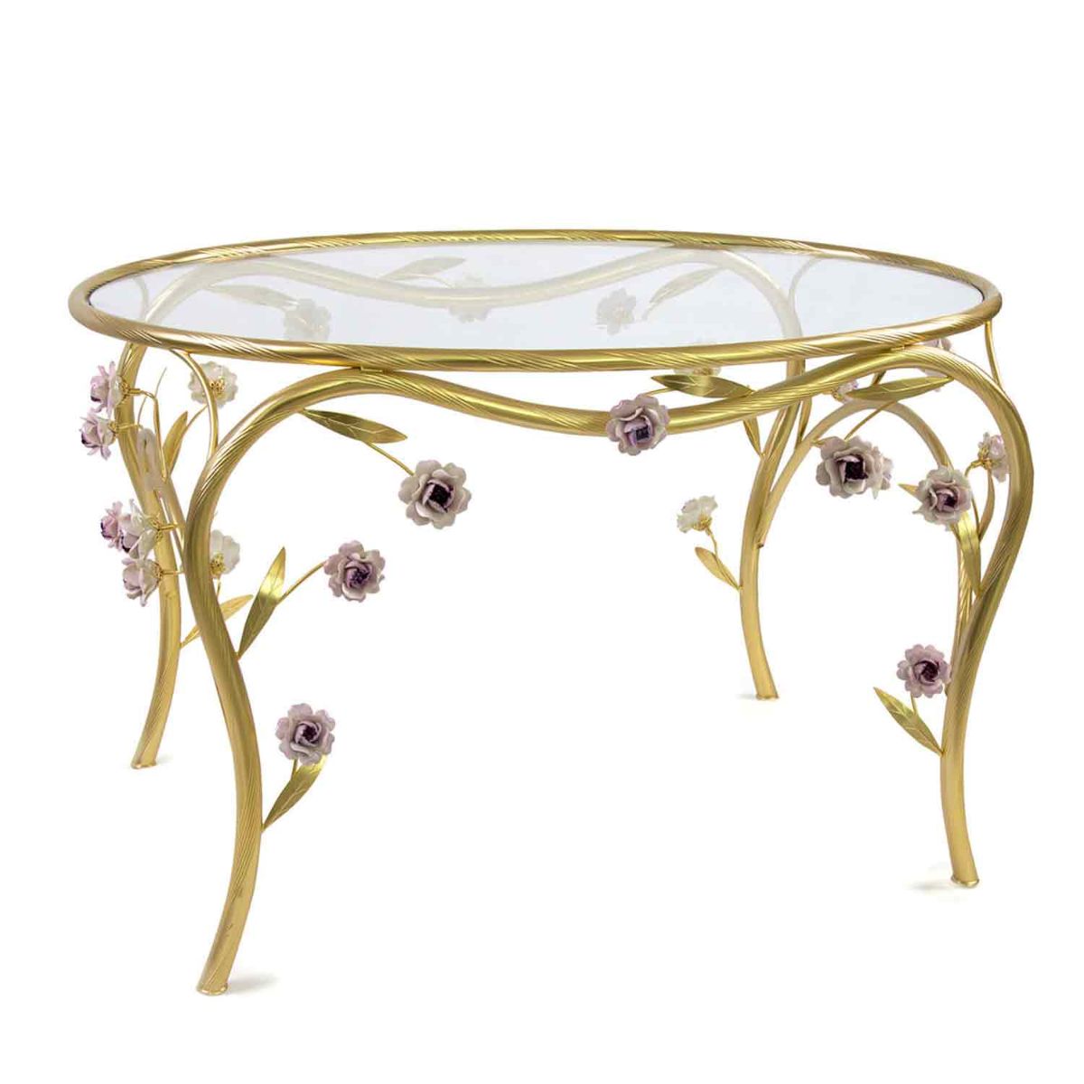 Camelia Coffee Table - Gold &amp; Pink 