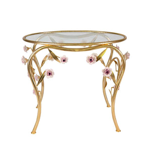 Camelia Small Coffee Table - Gold & Pink