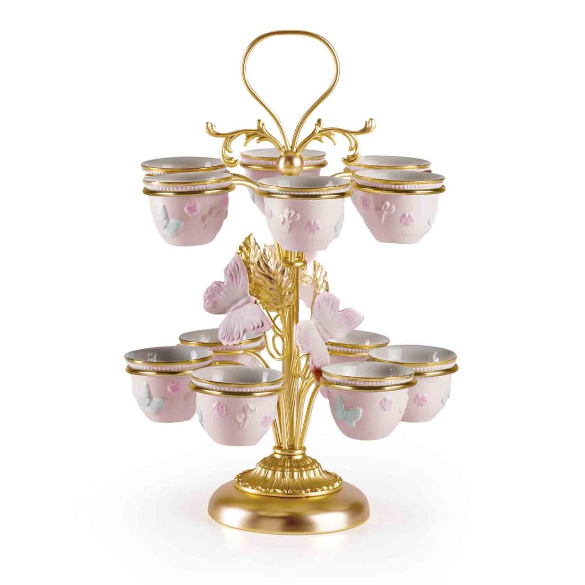 Butterfly Pastel Pink Arabic Coffee Cup Holder