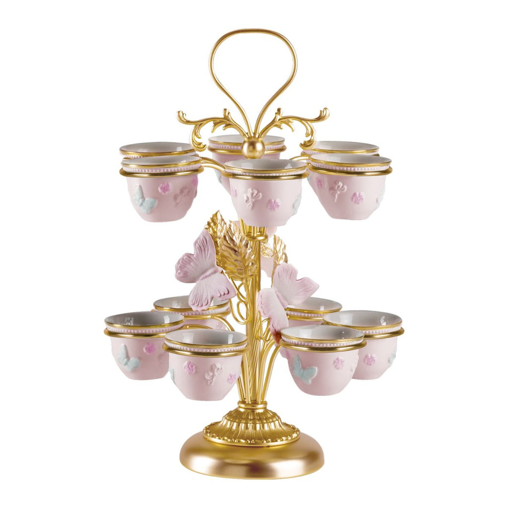 Butterfly Pastel Pink Arabic Coffee Cup Holder