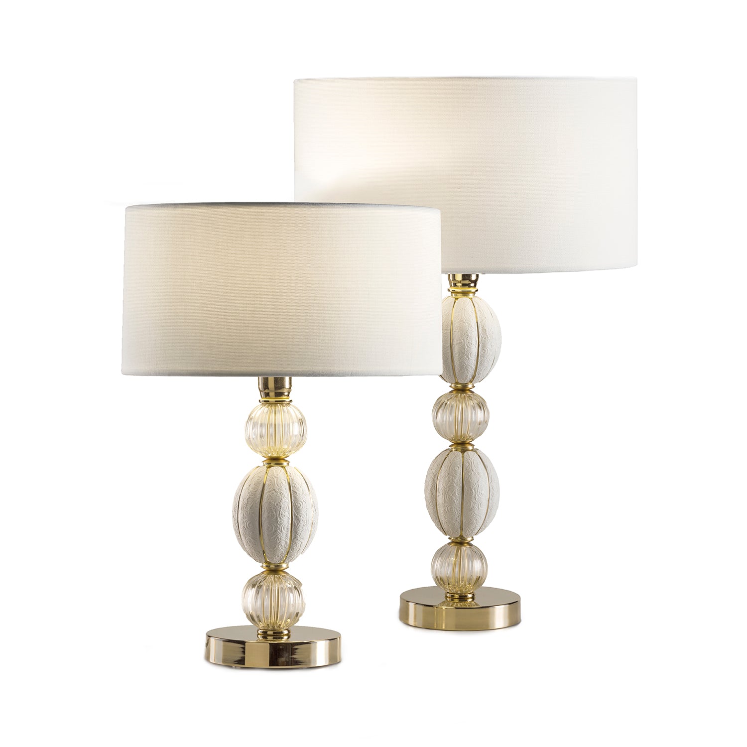 Amour Small Table Lamp - White & Gold