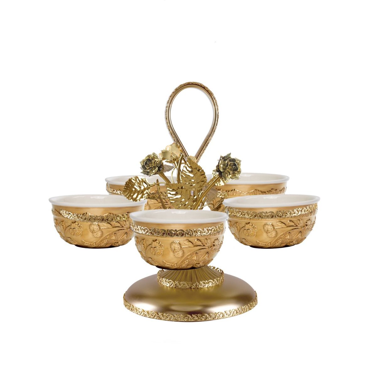 Taormina Gold Small Pistachios Holder - 5 Bowls