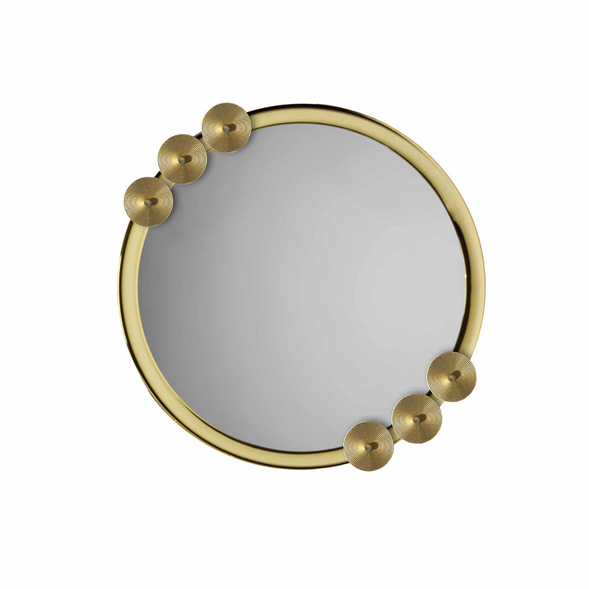 Dandelion Round Mirror - 80 Cm - Gold 