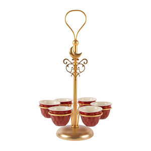 EXTRAVAGANZA - Arabic Coffee Cup Holder - Pearly Red
