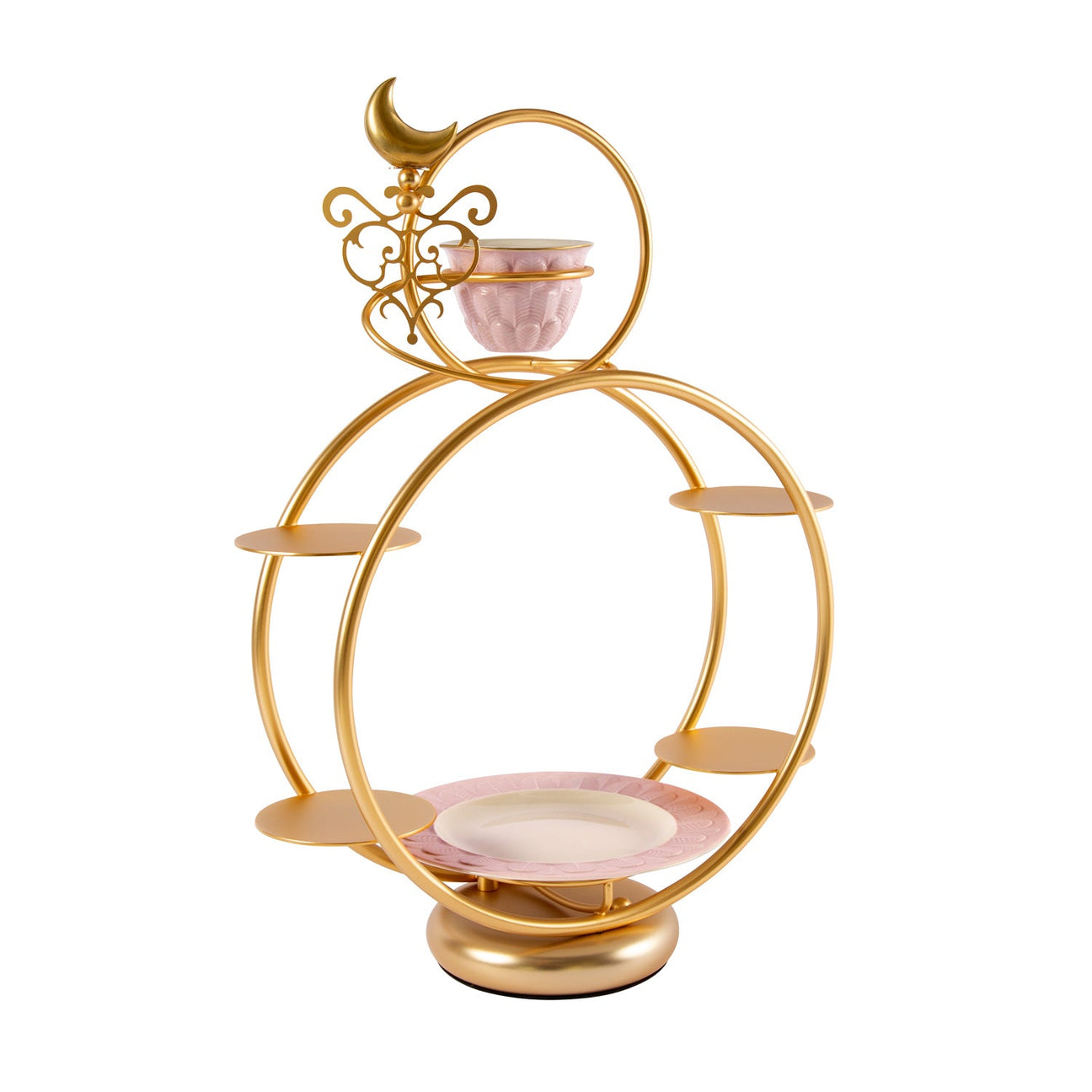 EXTRAVAGANZA - Round Pastry Holder &amp; Coffee Cup - Pink 