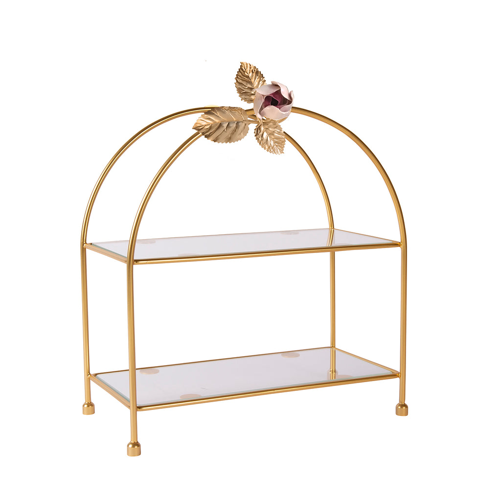 Tulip 2 Tier Pastry Stand  - Gold