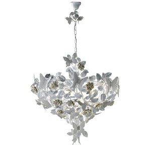 Butterfly 8 Light chandelier - White